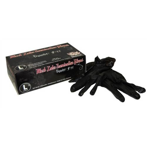 Skintx Black Latex Powder-Free GlovesSkintx Black Latex Powder-Free Gloves