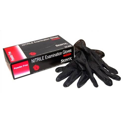 Skintx Black Nitrile Powder-Free Gloves