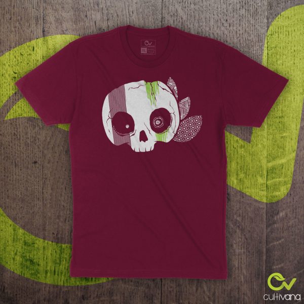 Skull-Maroon T-Shirt